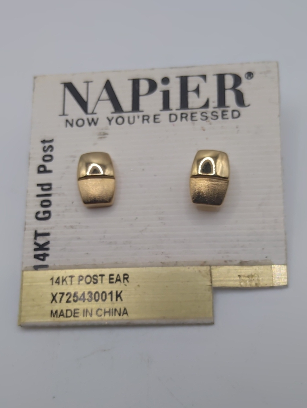 Napier Dainty Gold Tone Pierced Earrings